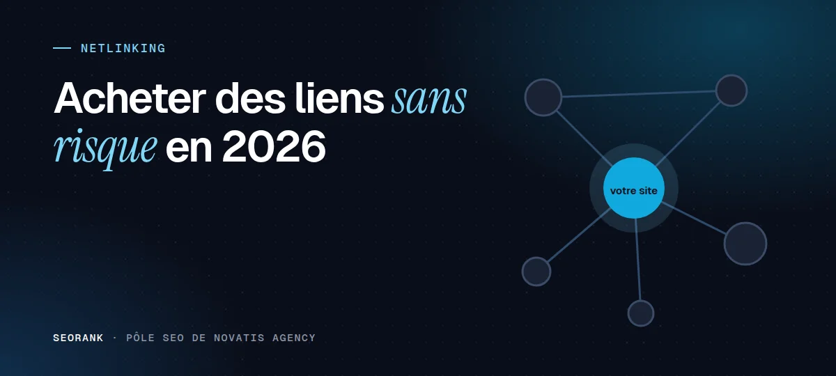 Illustration éditoriale SEORank : « Acheter des liens sans risque en 2026 »